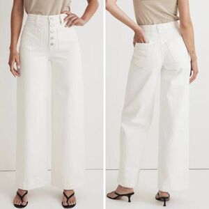 New! Madewell Superwide-Leg Jeans‎ tile white, size 28